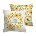 thumbnail image 4 of (2 pack) Mainstays 16" x 16" Hello Sunshine Decorative Outdoor Throw Pillow, Off-White/Yellow, 4 of 9