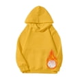 thumbnail image 5 of SHTXOZHI Warm Hooded Sweatshirt for Kids Girls Long Sleeve Solid Color Pullover Casual Outdoor Winter Tops with Pocket, 5 of 8