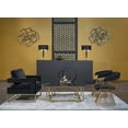 thumbnail image 2 of Sagebrook Home Velveteen Chair, Black/gold, 2 of 3