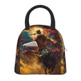 thumbnail image 2 of Haiem Colorful Bull Western Man Printed Lunch Bag Women, Lunch Box Lunch Bag for Women, Small Leakproof Cute Lunch Tote Large Capacity Reusable Insulated Cooler Lunch Container, 2 of 6
