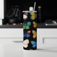 thumbnail image 5 of Rainbow butterfly tumbler with lid and straw 20 oz insulated tumbler cups Rainbow butterfly insulated travel coffee mugs for women cute sippy cups stainless insulated travel cups, 5 of 7