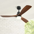 thumbnail image 3 of "Sofucor 52"" Ceiling Fan with Lights, Remote Control, Reversible Noiseless Motor, 3 Walnut Wooden Blades", 3 of 11