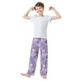 thumbnail image 2 of Purple Constellation Sky Pajama Pants Soft and Lightweight Elastic Waistband Pajama Pants, 2 of 8