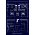 thumbnail image 2 of Buhlmann, J. 13x18 Gold Ornate Wood Framed with Double Matting Museum Art Print Titled - Doric, Tuscan Orders and Columns (Blueprint), 2 of 4