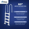 thumbnail image 2 of Open Box Vinyl Works In-Pool 4 Step Ladder for 60 Inch Pool Walls, White, 2 of 9
