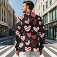 thumbnail image 4 of Uorisanigo Men's Blazer Casual Size XL Breathable Casual Blazer Jacket Long Sleeve Blazers Suit Jackets with Pockets Mens Valentines Jacket Suit, Heart Print Valentines, 4 of 6