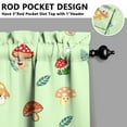 thumbnail image 5 of Cozy Rustic Mushroom Kitchen Curtains 3-Piece Set 27.5x36in Polyester Fabric Perfect for Thanksgiving and Halloween Gatherings, 5 of 6