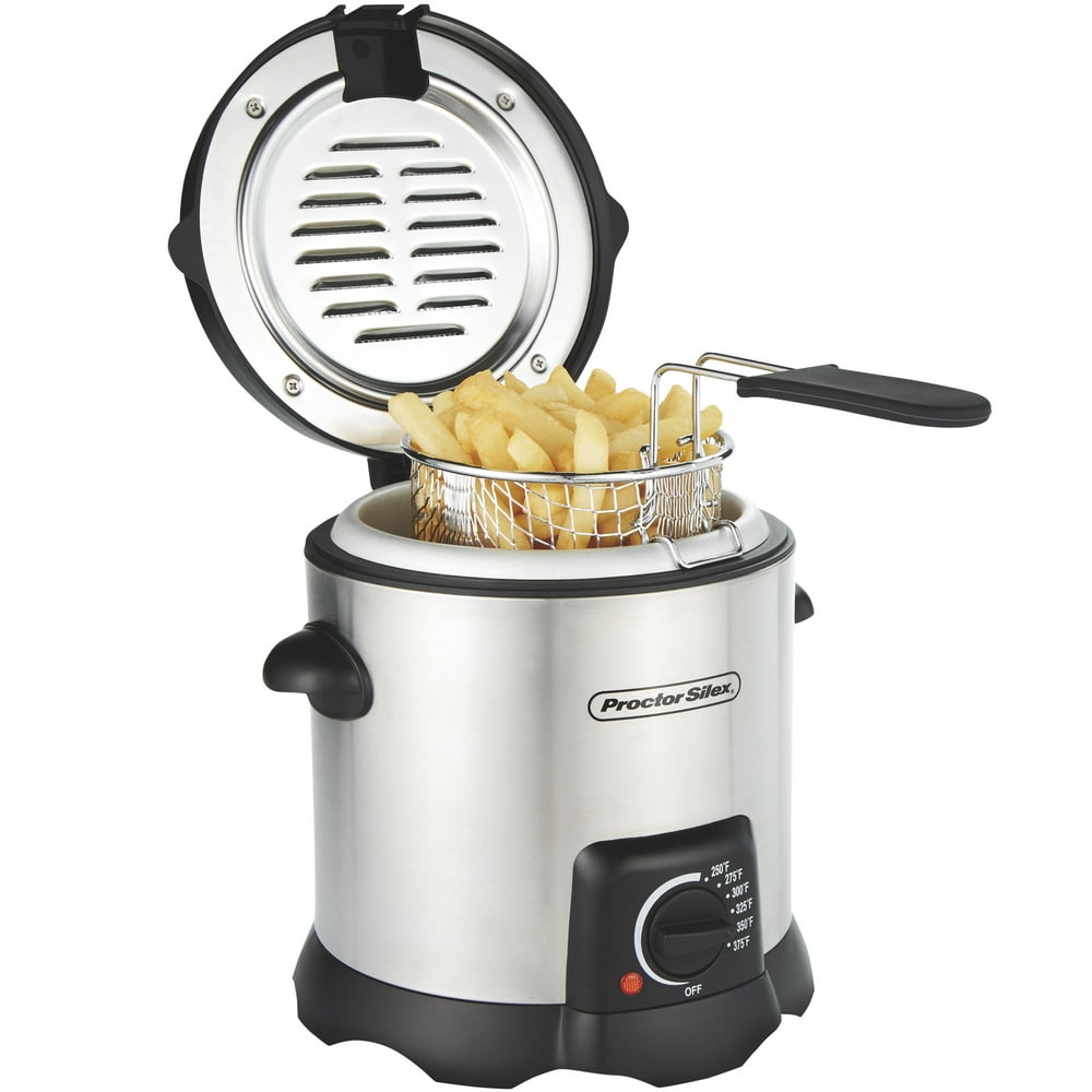 Proctor Silex Compact Deep Fryer, 1 Quart, Silver, 35000 - Walmart.com