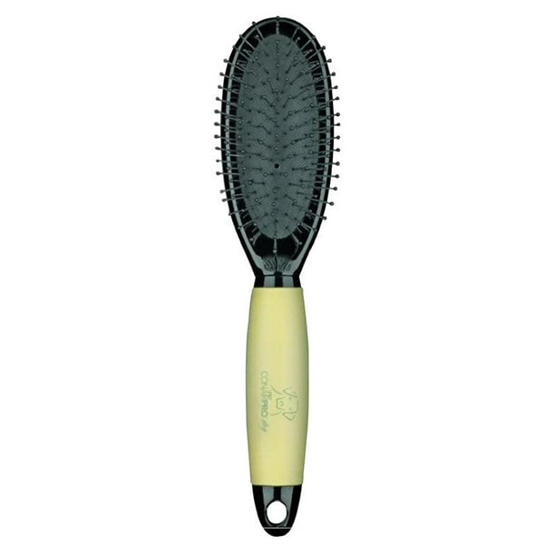 Pin Brush ConairPro negro y amarillo para gatos y perros, tamaño mediano, paquete de 1 unidad