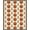 Orange Blue Ivory, Pattern 7, variant on ODIKA 8'x10' Washable Area Rug Non-Shedding, Easy Care, Entrance Abstract Vinyl Record Inspired Concentric Entryway Circle for King Size Bedroom Under Bed, Master Suite