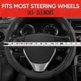 thumbnail image 6 of Motor Trend GripDrive Carbon Fiber Steering Wheel Cover ‚Äì Universal Fit with Microfiber Leather for Steering Wheel Sizes 14.5 15 15.5 inches (Black), 6 of 6