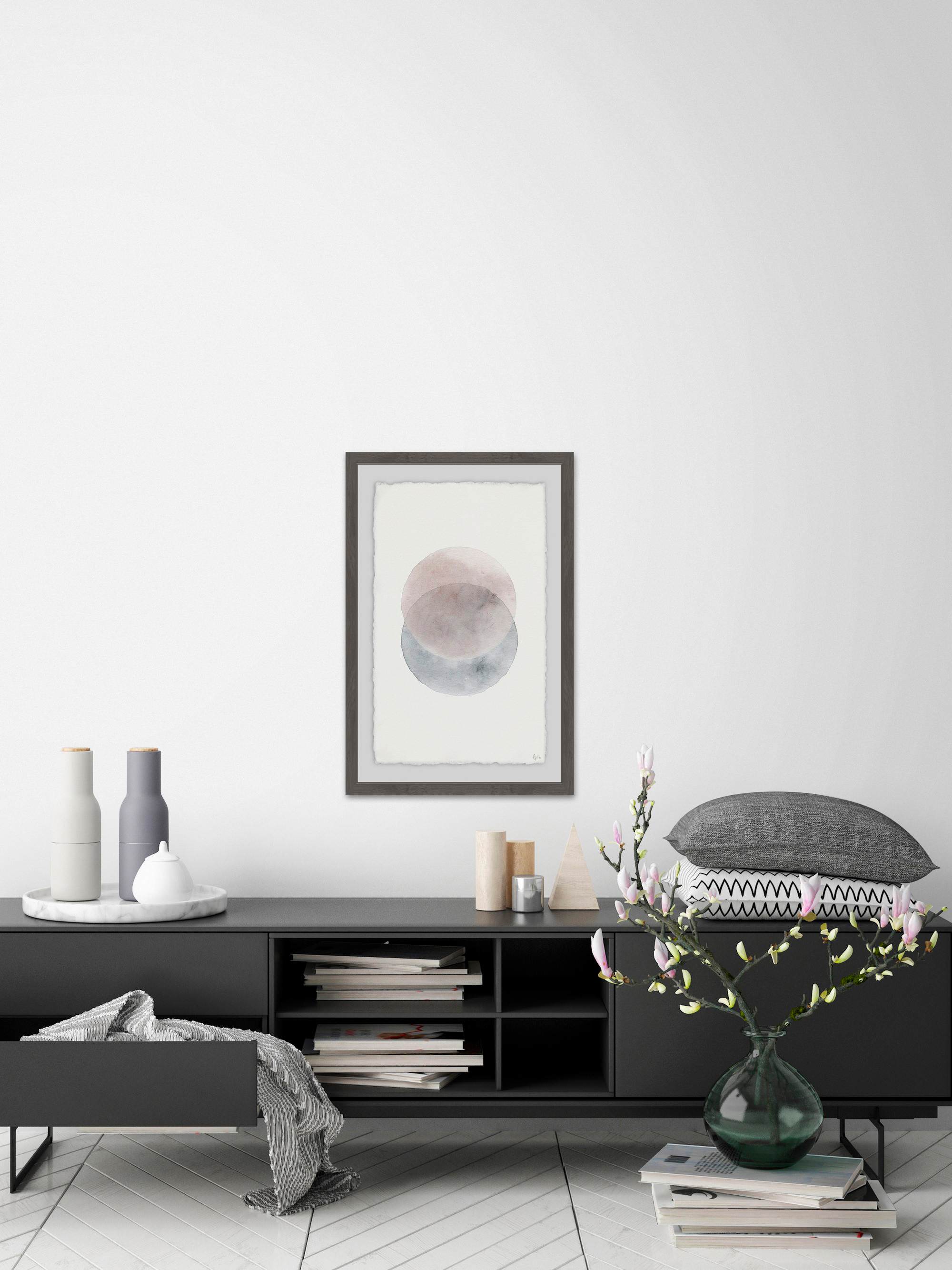 Dual Blotch Framed Painting Print