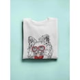 thumbnail image 3 of The Hipster Dog Sweatshirt Women -Image by Shutterstock, Female Small, 3 of 4