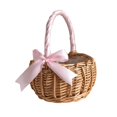 thumbnail image 2 of EIMELI Woven Baskets Eco-friendly Multi-functional Wicker Handle Woven Wicker Basket for Anniversary White, 2 of 9
