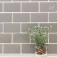 thumbnail image 2 of Tic Tac Tiles 12" x 12" Peel and Stick Self Adhesive Removable Stick On Kitchen Backsplash Bathroom 3D Wall Sticker Wallpaper Tiles in Subway Designs (Pure Gray), 2 of 8
