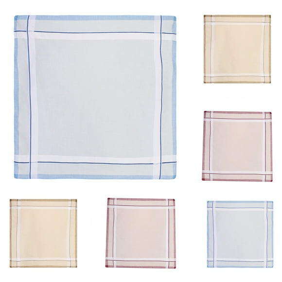 Men Fashion Casual Print 40*40 Cotton 6 Piece Set Handkerchief