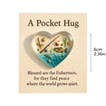 thumbnail image 3 of Hearth & Gear Lover Pocket Hug With Card – Sea Glass Heart With Rod & Design Inspirational Keepsake For Fishermen Anglers Dad Pocket Charm, 3 of 5