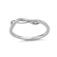 thumbnail image 3 of 925 Sterling Silver Oxidized Platinum Plated Semi Knot Women Valentines Day Gifts Ring, 3 of 4