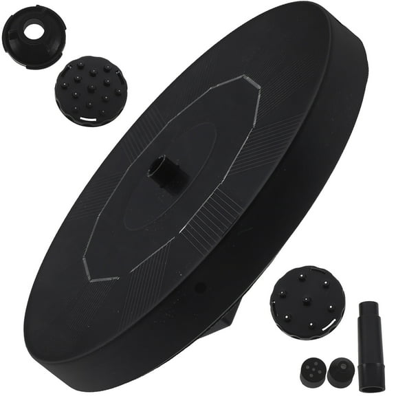 CIMAXIC Bird Bath Solar Fountain Black Metal Plastic 1Pc 5.1x5.1x2in