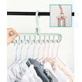 thumbnail image 3 of 4 Pack Clothes Hanger Organizer, 9 Holes Rotate Anti-Skid Folding Hanger with Multifunction Space Saving and Cascading Features for Heavy Clothes, Shirts Pants Dresses Coats, 3 of 7