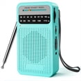 thumbnail image 1 of Radio de Bolsillo AM FM, Radio de Transistores con Altavoz y Conector para Auriculares, Radio Portátil para Uso en Interiores y Exteriores, Color Verde., 1 of 5