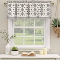 thumbnail image 2 of Boho Geometric Curtain Valances for Windows, Kitchen Valance Window Treatments Panel 2 Pack, Simple Farmhouse Nation Abstract Motifs Rod Pocket Short Curtains for Bathroom Bedroom 60 x 18 Inch, 2 of 8