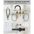 thumbnail image 7 of WOWOW 8 in. Widespread Double Handle Bathroom Faucet with Drain Kit Included in Black and Gold, 7 of 7