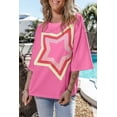 thumbnail image 4 of Plusashion Vibrant Star Patches Tee – Oversized, Effortless Style, 4 of 8