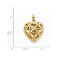 thumbnail image 3 of Designer 14K Yellow Gold Polished 3-D Heart Pendant (Length=23) (Width=12) Made In Peru -Jewelry By Sweet Pea Creations, 3 of 3