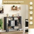 thumbnail image 6 of Gymax Bookshelf Geometric Bookcase w/ Anti-Tipping Kit Storage Shelving Unit Black, 6 of 10