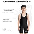 thumbnail image 2 of Exxact Sports Plain Youth Wrestling Singlet For Boys, Premium Powerlifting Singlet, Kids Wrestling Singlets For Training - (Black, Y2XS), 2 of 7
