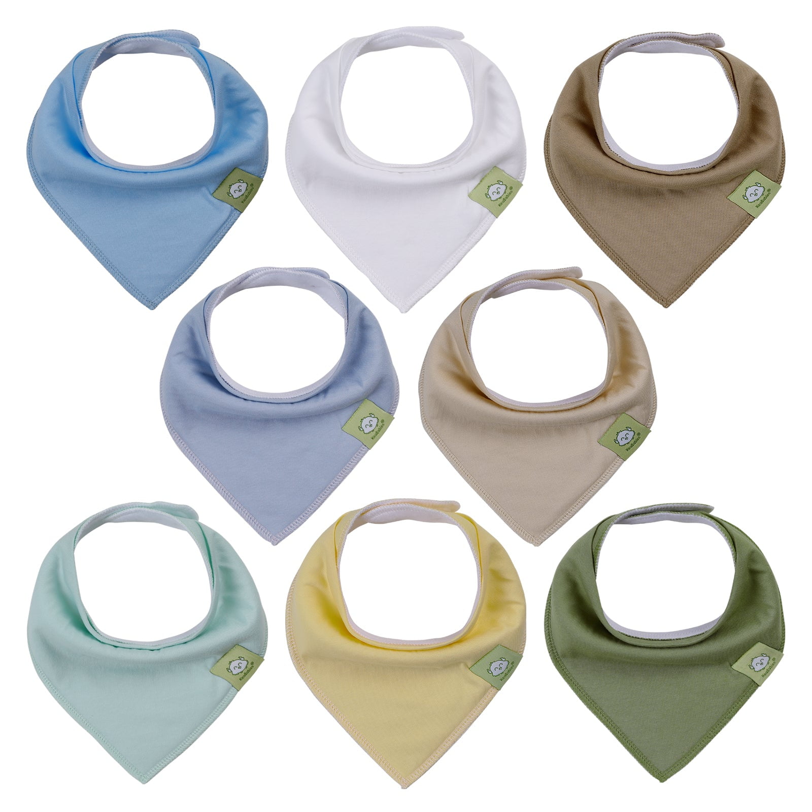KeaBabies 8pk Organic Bandana Bibs for Baby Boy, Girl, Baby Bibs