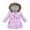 Purple, variant on Edvintorg 2-11 Years Winter Girls Coat Keep Warm Thicken Kids Jacket Hooded Zipper Princess Outerwear Long Sleeve Children Clothing