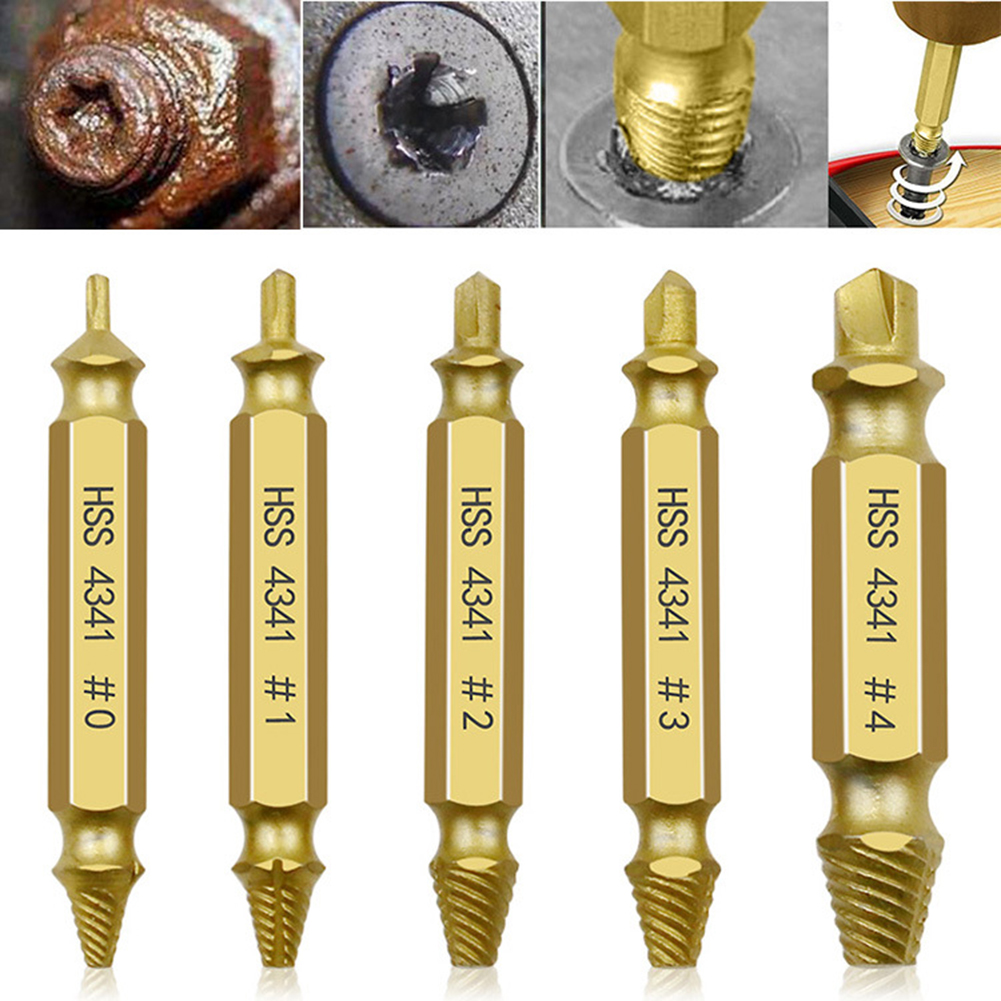 22Pcs Damaged Screw Extractor Speed Out Drill Bits Broken Remover Bolt Set KP