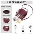thumbnail image 5 of FALAN MULE Small Vegan Leather Women Crossbody Shoulder Bag Multi Zipper Pocket Handbag, 5 of 6