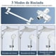 thumbnail image 2 of Regaderas para Baño de Lluvia de Alta Presión de 8 "/ ducha de 5 Modos Rociado mano, con brazo de extensión de 11 '', cabezal de ducha ajustable con soporte, manguera de 1,5 m (Cromo), 2 of 7