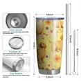 thumbnail image 6 of 20 Oz Golden Retrievers and Flowers Coffee Tumbler Double Wall Insulated Stainless Steel Water Bottle | Metal Reusable Thermoses Flask with Cup Cap | Leak & Sweat Proof with Anti-Dust Lid, 6 of 7