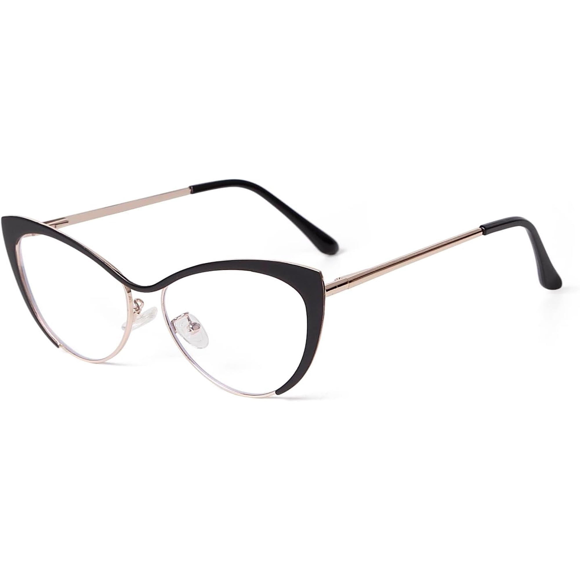 Fashion Eye Blue Light Glasses for Women Cute Bluelight Blocking Gaming Glasses Metal Frames