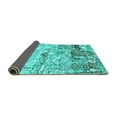 thumbnail image 2 of Ahgly Company Indoor Rectangle Oriental Turquoise Blue Industrial Area Rugs, 2' x 4', 2 of 4