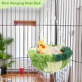 thumbnail image 5 of Bird Nest Bed Parrot Hanging Swing Hammock Bird Cage House for Budgies Parakeets Cockatiels Lovebirds Conures (Green), 5 of 13