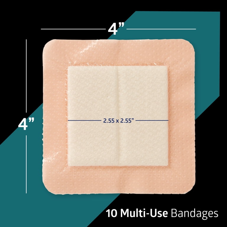 bordered foam dressing Dimora Silicone with Border Adhesive 4"x4" Wound Dressing First Aid Bandage for Wound Care 10 Pack : Industrial & Scientific enabling the dressing to be changed without stripping epidermal cells Optifoam Gentle EX Silicone-Faced Bordered