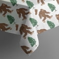 thumbnail image 5 of White Bigfoot and Tree Pattern Square Tablecloth,Waterproof Square Table Cover,Wipeable Spillproof Washable Table Cover for Home Kitchen Party Decor 42"X42"(107x107cm), 5 of 6