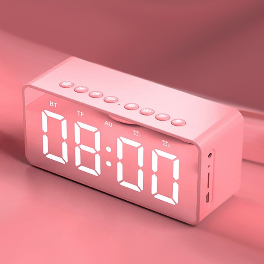 Alarm Clock, Bluetooth Wireless Speaker Nightstand Large Display
