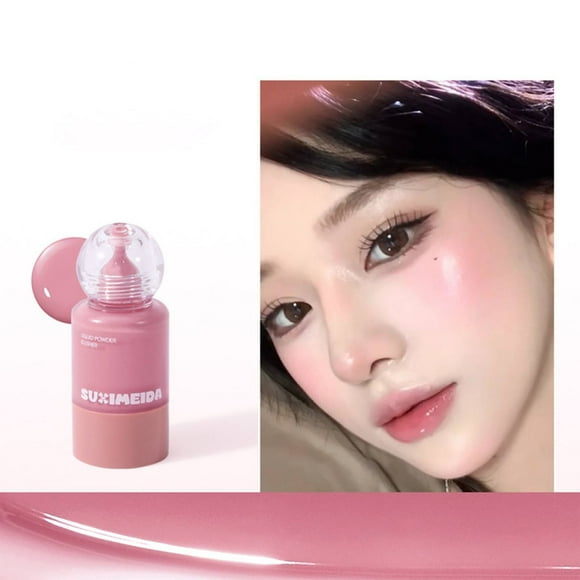 Liquid Blush Multi-Use Liquid Blush & Lip Tint Natural Cheek Stain with Vitamin E, Buildable Flush for Sensitive Skin (7.5Ml), Liquid Small Bottle Natural Makeup Lip Cheek Use, 32#