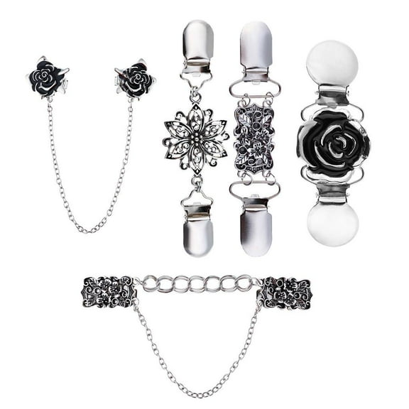 5x Clips Shawl Blouse Collar Sweater Scarf Clasps Charm Accessories