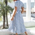 thumbnail image 5 of Vestido con cordones y manga corta con volantes estampados a la moda para mujer Fridja bnh4496, 5 of 5
