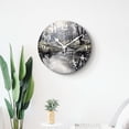 thumbnail image 4 of 14 Inch Wall Clock Battery Operated Silent Clock Decorative for Office, Kitchen, Outdoor, Living Room，Small Spring forest Distant Mountain Picture Multicolor, 4 of 4