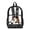 Kawaii Cat Black, variant on COEQINE Clear Backpack for School Bookbag PVC Polyester See Through Book Bag with Padded Shoulder Straps, Heavy Duty Work Bag Transparent Daypack, West Highland Terrier Paw Purple