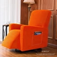 thumbnail image 5 of Subrtex Stretch 1-Piece Textured Grid Recliner Slipcover, Orange, 5 of 7