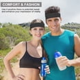 thumbnail image 5 of Mens Headband (4 Pack), Mens Sweatband & Sports Headband for Running, Cycling, Yoga, Basketball - Stretchy Moisture Wicking - Mixed style1, 5 of 6